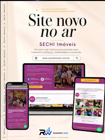 Divulgação do site da Sechi Imóveis criado pela Ramires Web